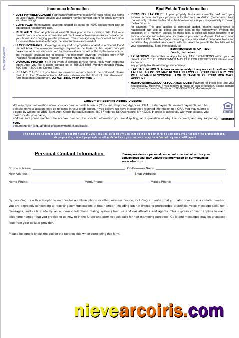 Swiss UBS bank mortgage statement, 3 pages 3